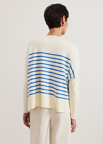 Phase Eight Sadie Stripe Knitwear Blue Australia | UP0184792